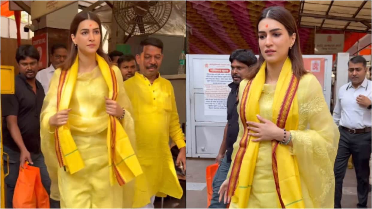 Teri Baaton Mein Aisa Uljha Jiya Actress Kriti Sanon visits Siddhivinayak mandir before movie release