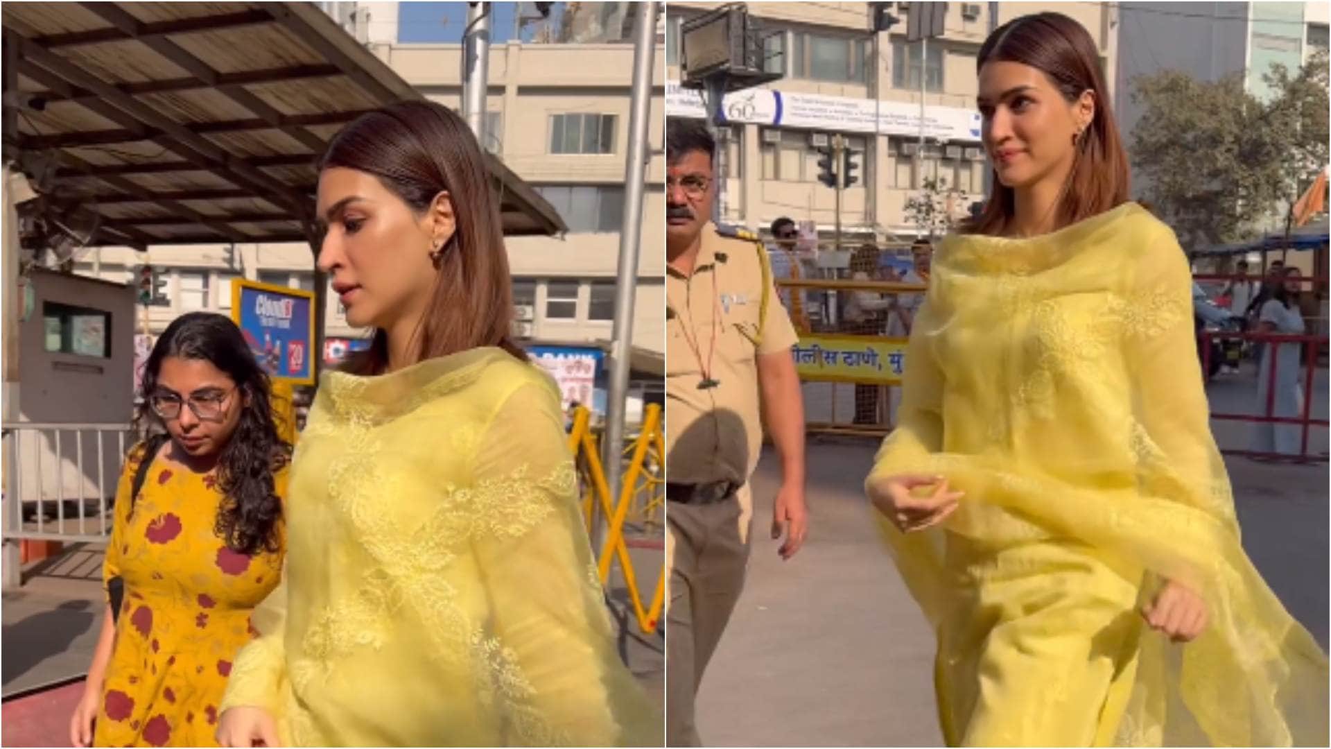 Teri Baaton Mein Aisa Uljha Jiya Actress Kriti Sanon visits Siddhivinayak mandir before movie release