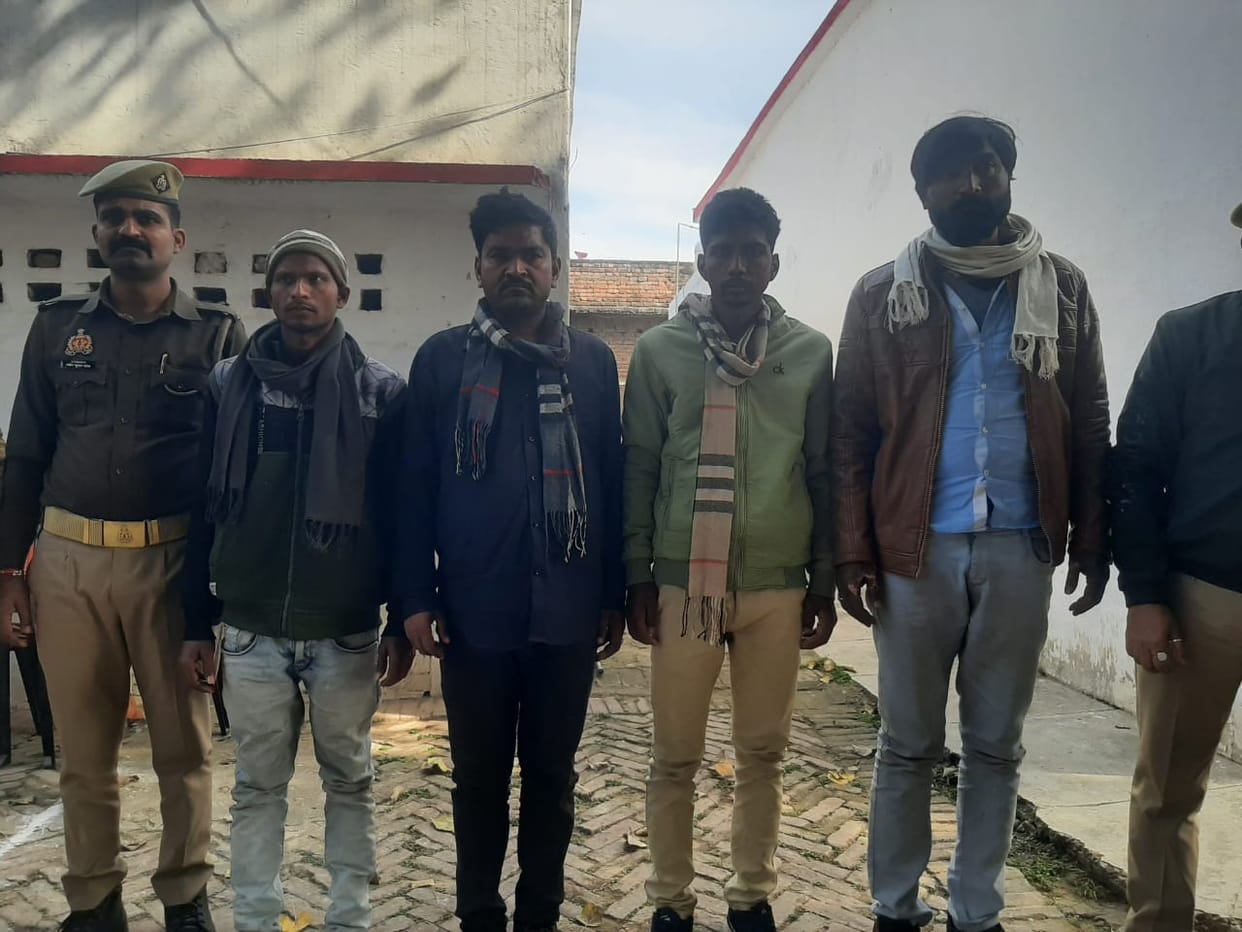 Police arrested four accused for kidnapping young man and demanding extortion by posing as crime branch