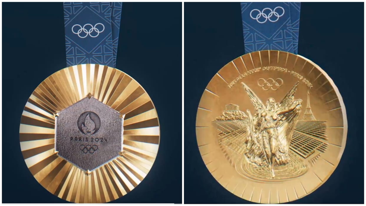 Video watch Eiffel Tower metal in Paris Olympics and Paralympics medals organizers revealed