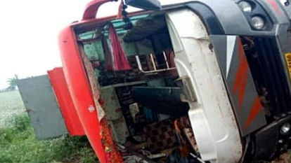 Ujjain News: Passenger bus coming from Makdon to Ujjain overturned near Tarana, five injured