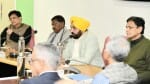 बैठक में केंद्रीय मंत्रियों के साथ सीएम भगवंत मान