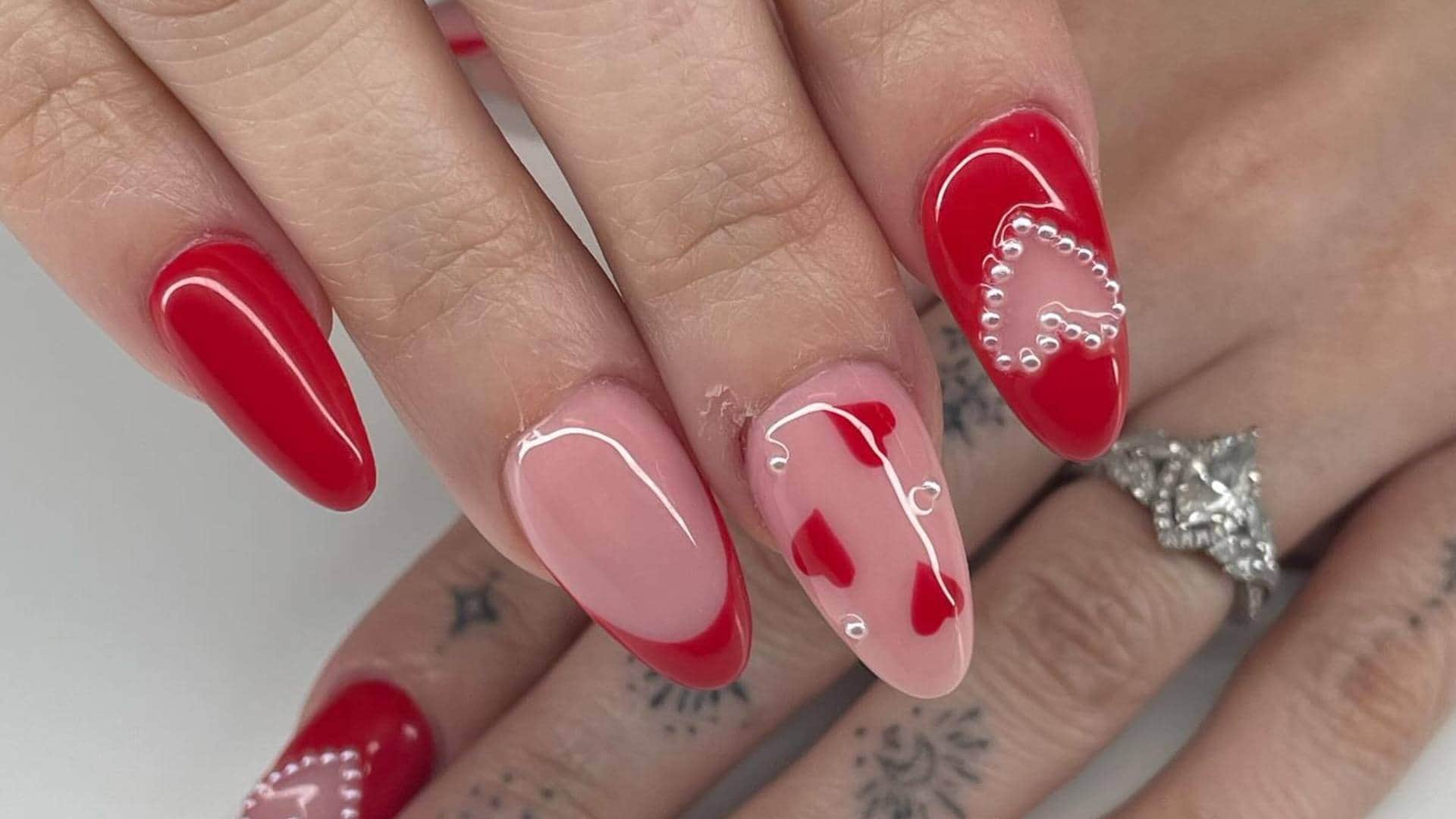 Valentine Day 2024 what is the most popular nail art design right now