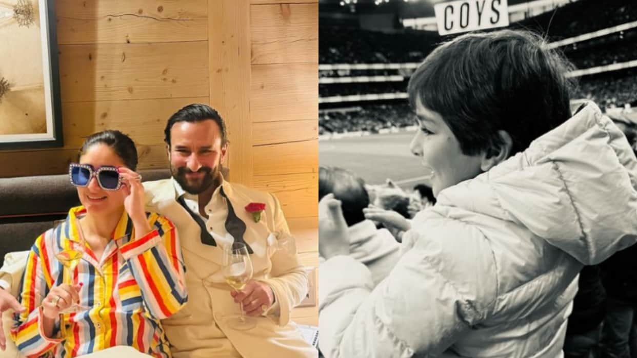 Devara Actor Saif Ali Khan Reveals Taimur ali khan wants to become a lead guitarist and a football player