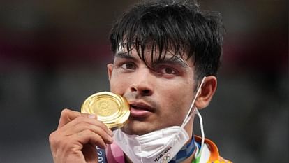 Neeraj chopra honored by installing a plaque in the Ice Palace he gave his spear to tourists