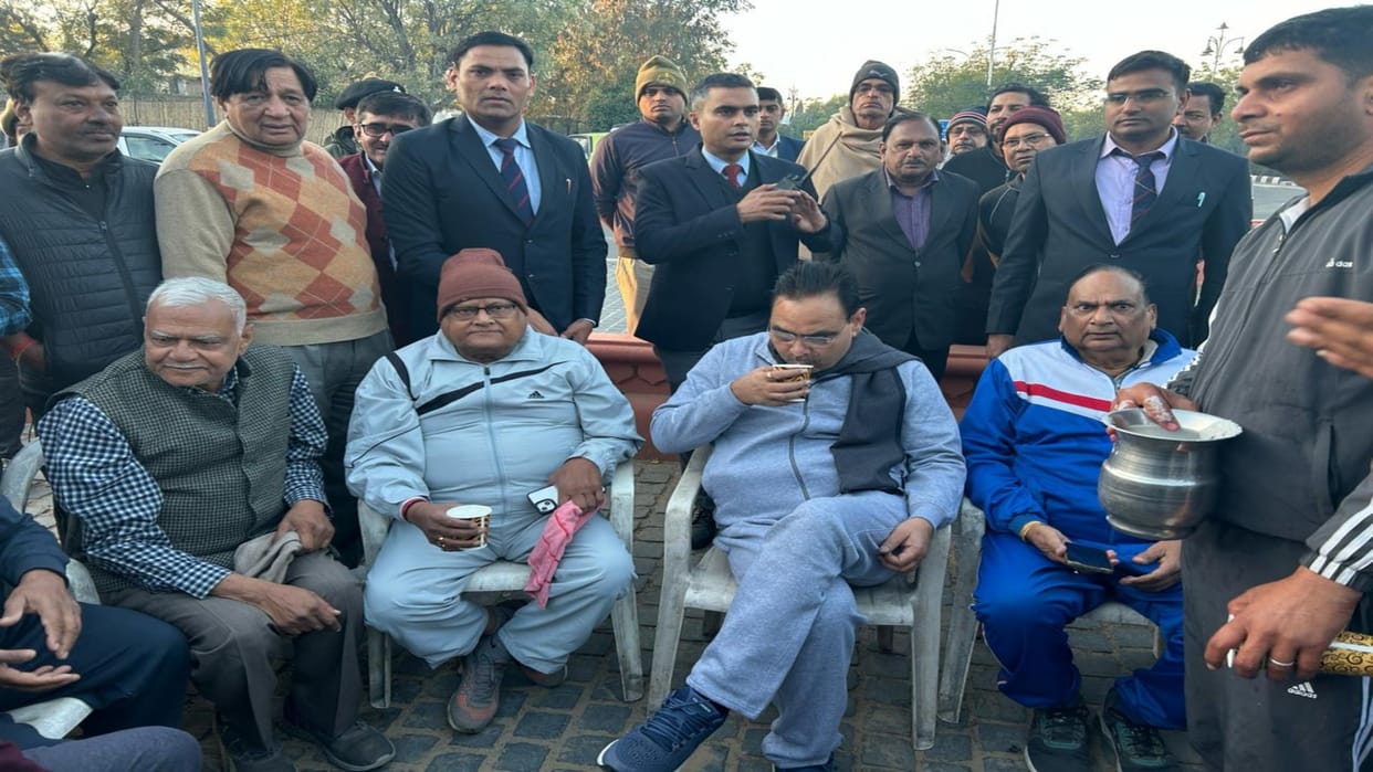 Rajasthan News: CM came to walk among the public, gave the message of Fit India Movement with a sip of tea
