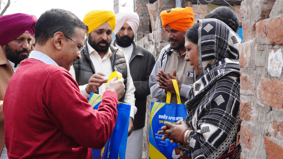 Arvind Kejriwal and Bhagwant Mann Launch Ghar Ghar Muft Ration Yojana in Punjab