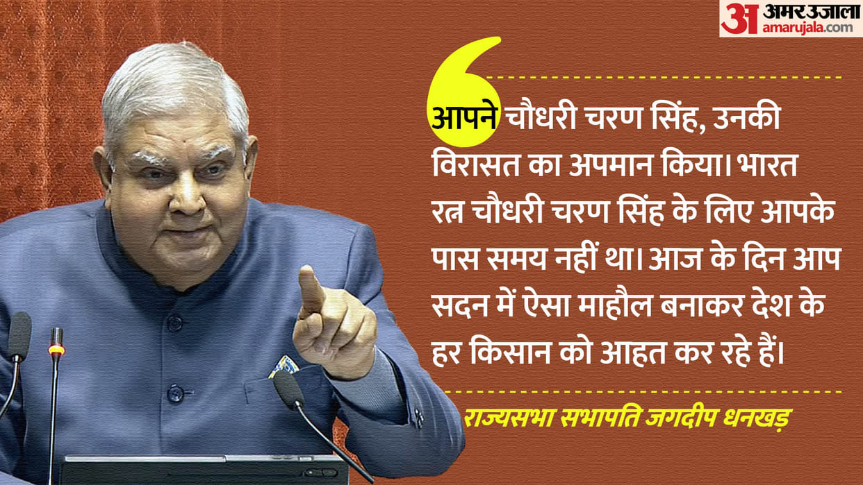 I will not tolerate insult chaudhary Charan Singh says rajya sabha chairman jagdeep dhankhar to kharge