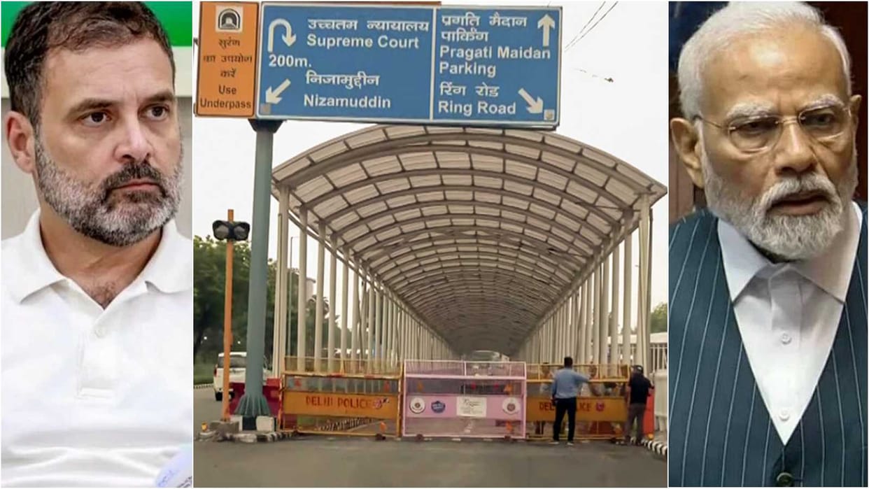 Rahul Gandhi Pragati Maidan Tunnel project glaring infirmities PM Modi regime Amrit kaal of corrupt