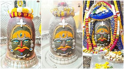 Ujjain News: Baba Mahakal adorned with three eyes in Bhasma Aarti
