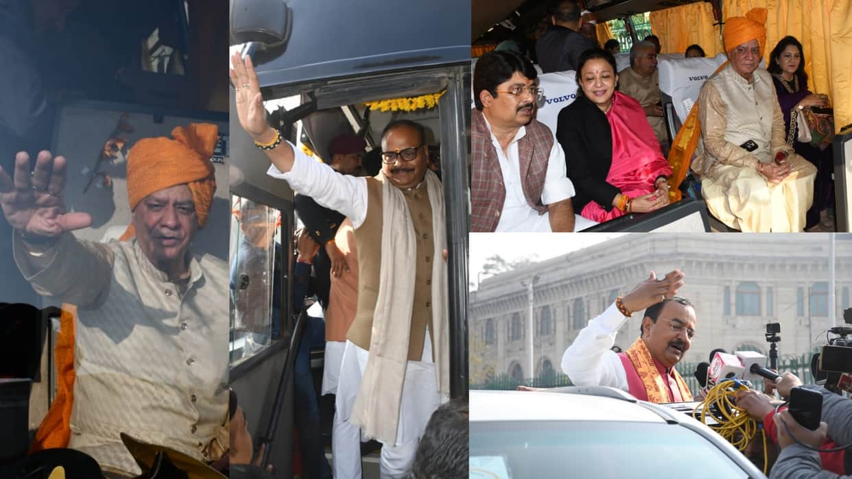 UP MLA's depart for Ayodhya to offer prayer to Ramlalla.