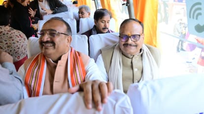 Ayodhya Ram Mandir News: UP CM Yogi Cabinet Left For Ram Lalla Darshan Today, Convoy Left In Luxury Buses