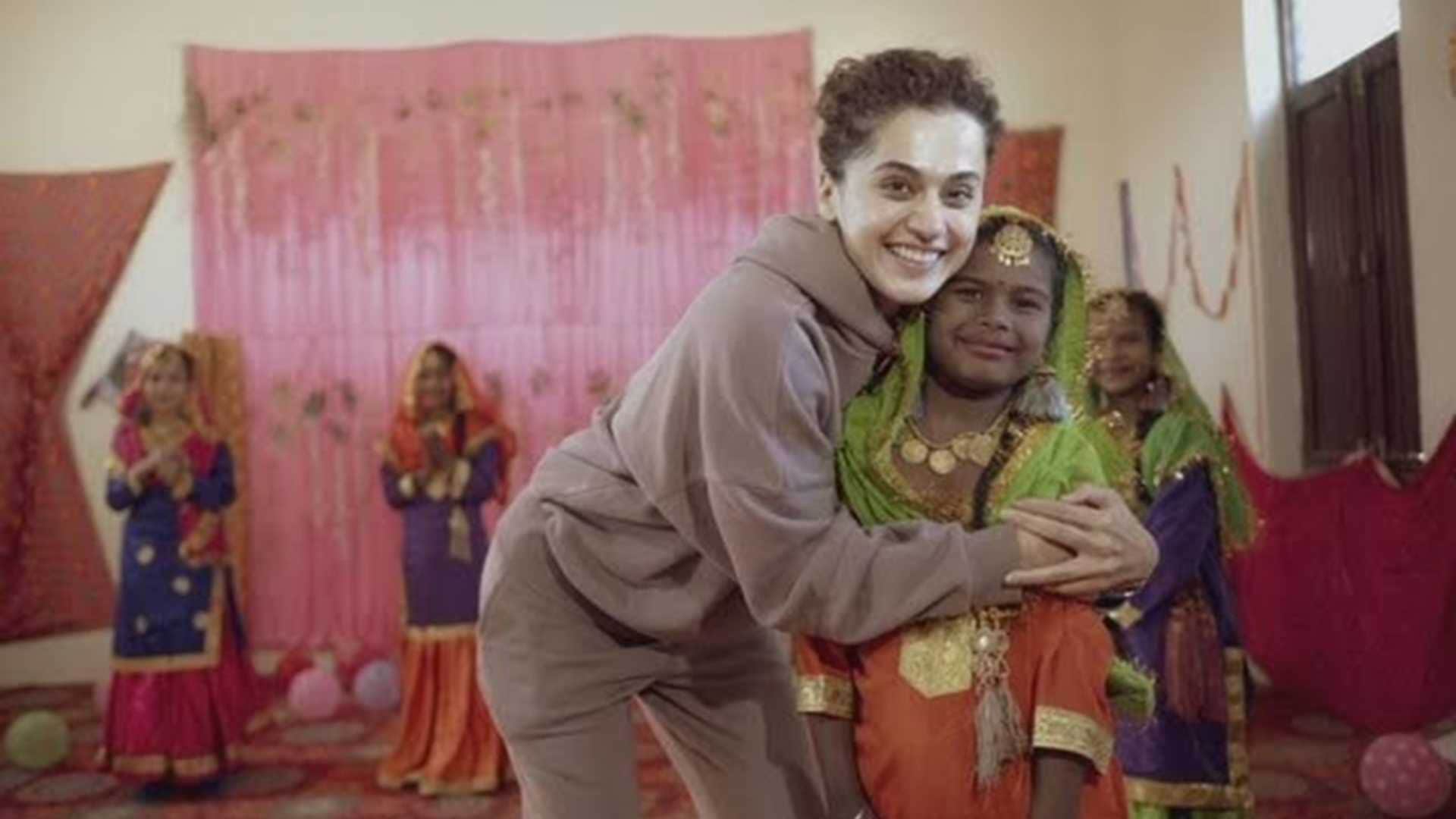 Taapsee Pannu return Mumbai after meeting deprived girls at nanhi kali showed photos of work in Barabanki Moga