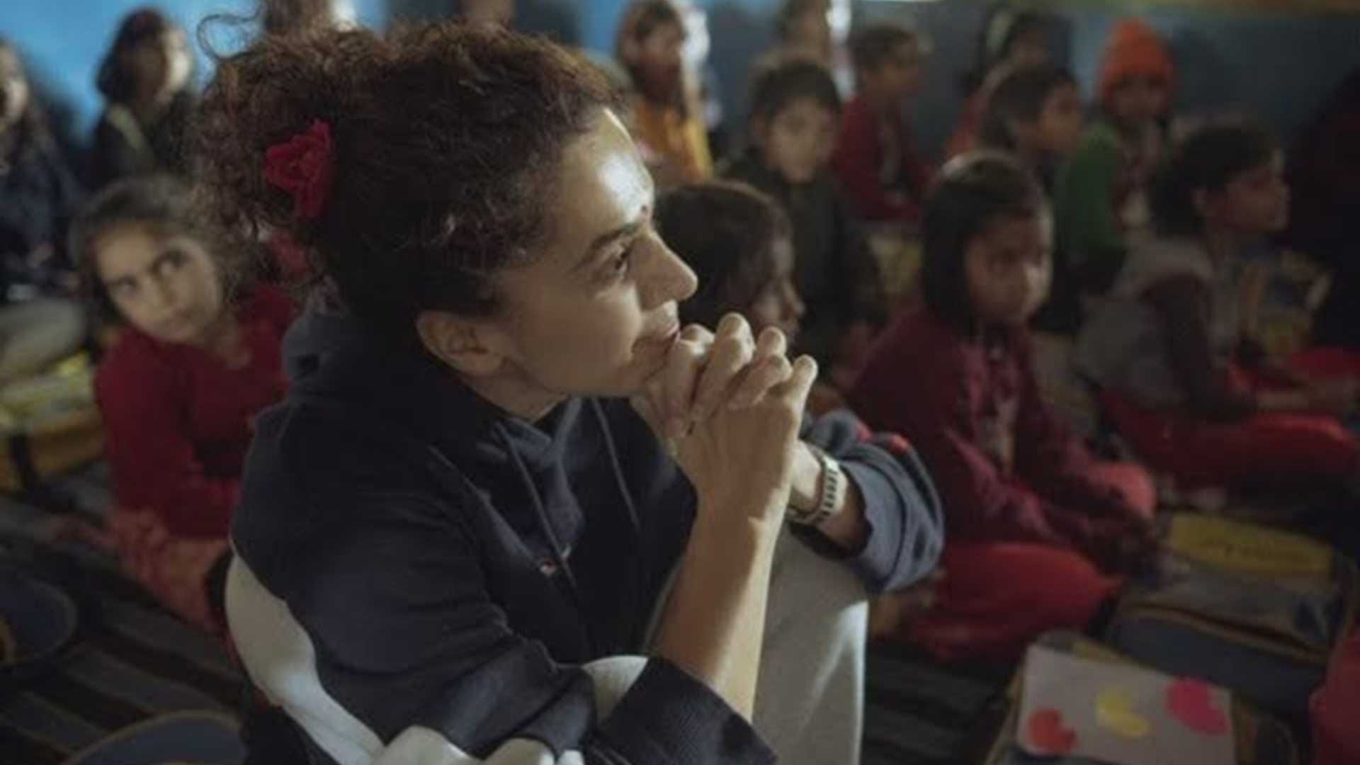 Taapsee Pannu return Mumbai after meeting deprived girls at nanhi kali showed photos of work in Barabanki Moga