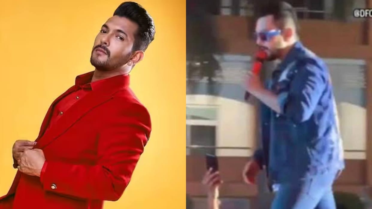 Aditya Narayan snatched fan phone and throw away in live show while performing in college concert Chhattisgarh