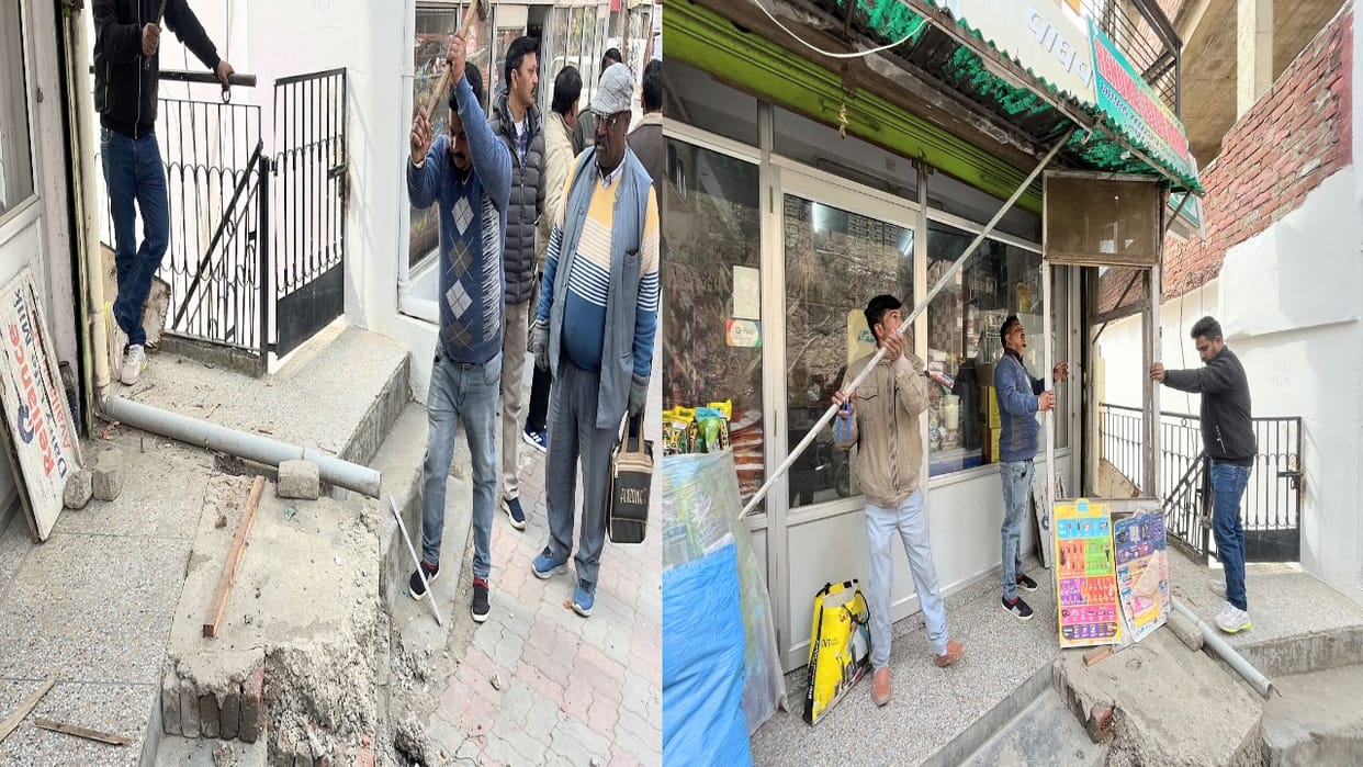Campaign to remove encroachment started again in Solan city