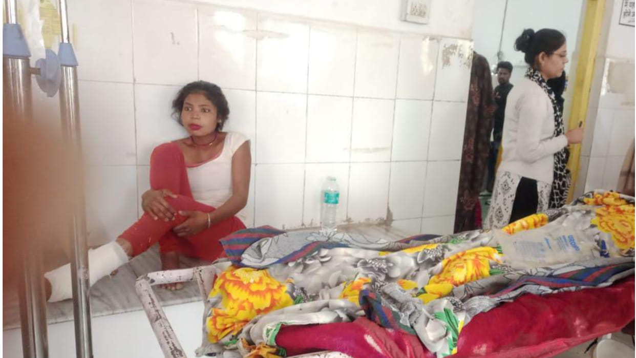 Major accident due to overturning of tractor trolley