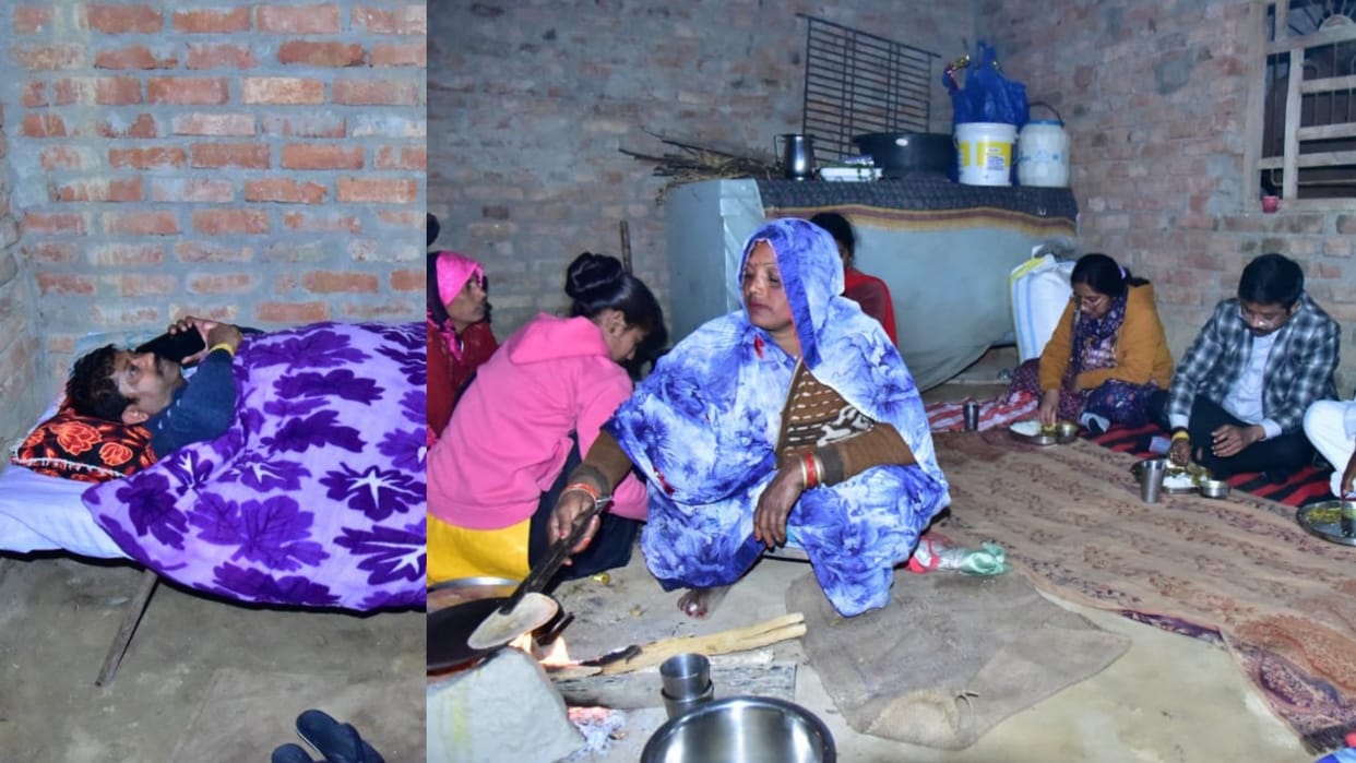 UP minister Nand Gopal Gupta Nandi stayed in PMAY beneficeary house in Amethi.