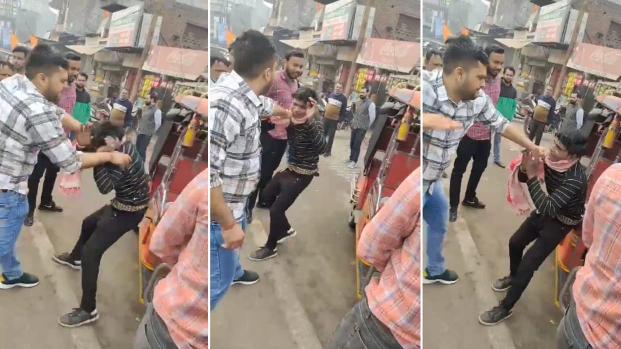 Accused youths slapped e rickshaw driver more than 30 times after car hit side in Baghpat