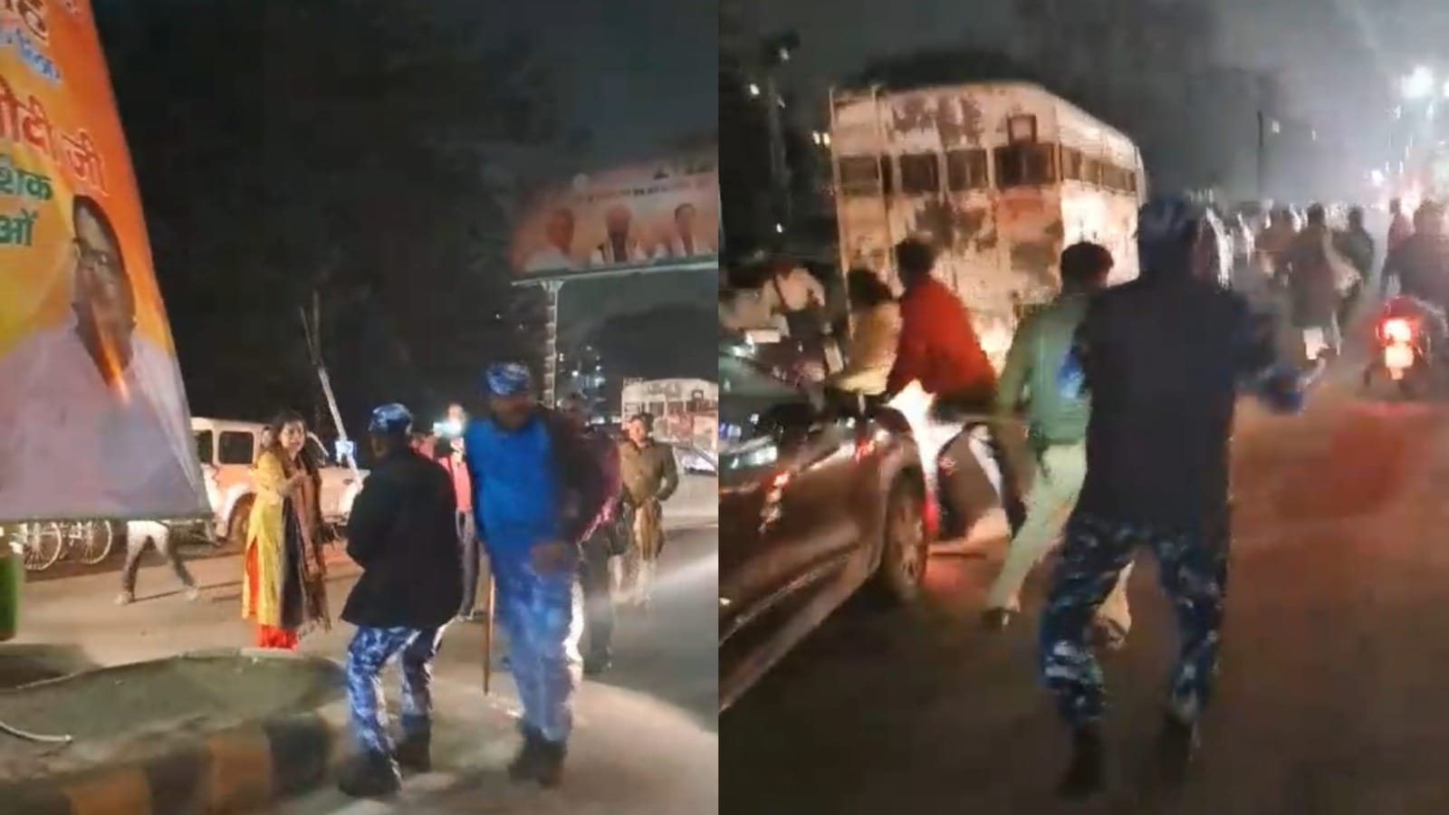 पटना में भाजपा दफ्तर के सामने नियोजित शिक्षकों पर बरसीं पुलिस की लाठियां।