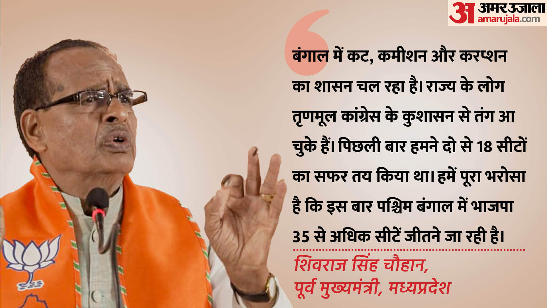 कोलकाता में पूर्व सीएम शिवराज बोले।