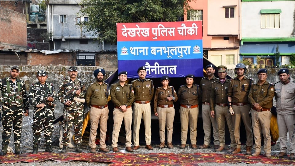 Haldwani Violence: Post inaugurated at encroachment site in Banbhoolpura Haldwani