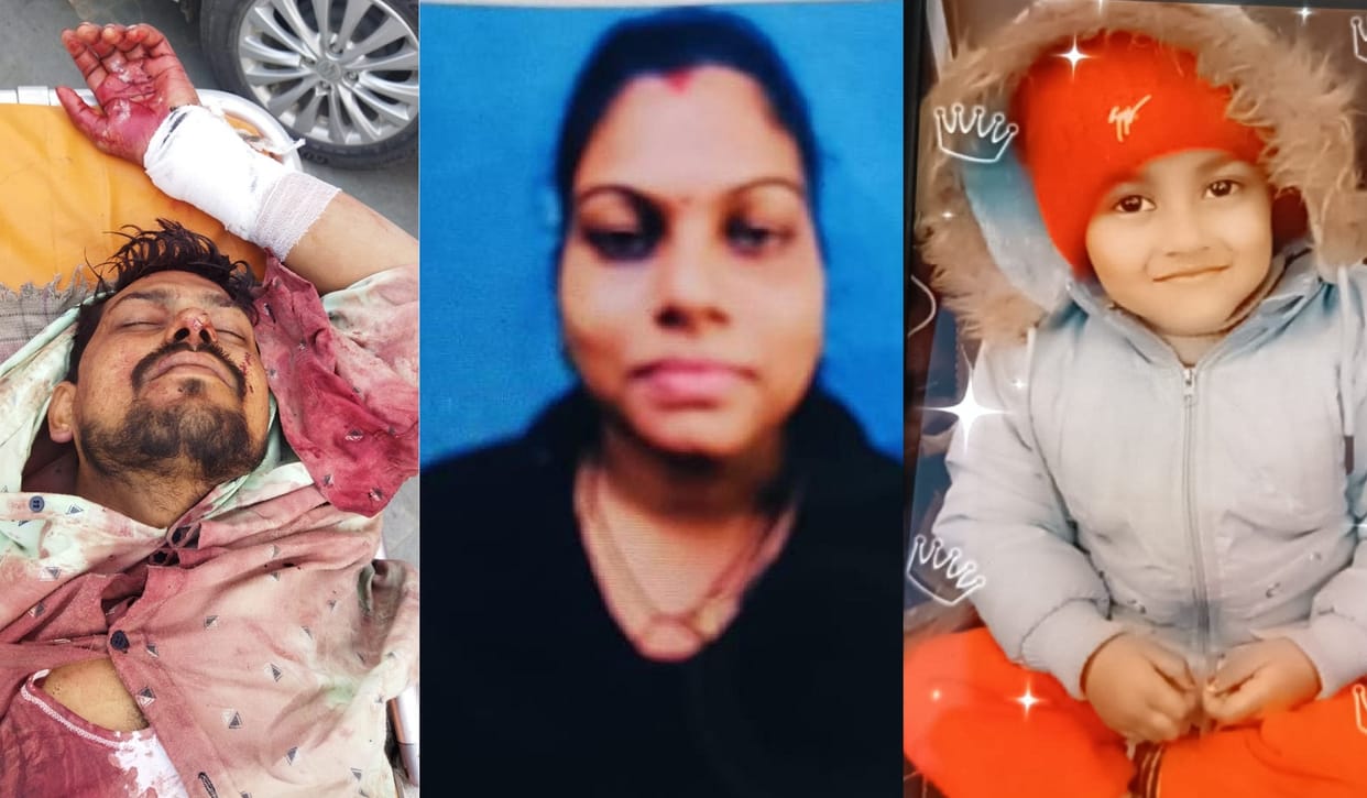 Murder of wife and daughter, stabbed himself with a knife, It is not anyones fault, the only reason is me