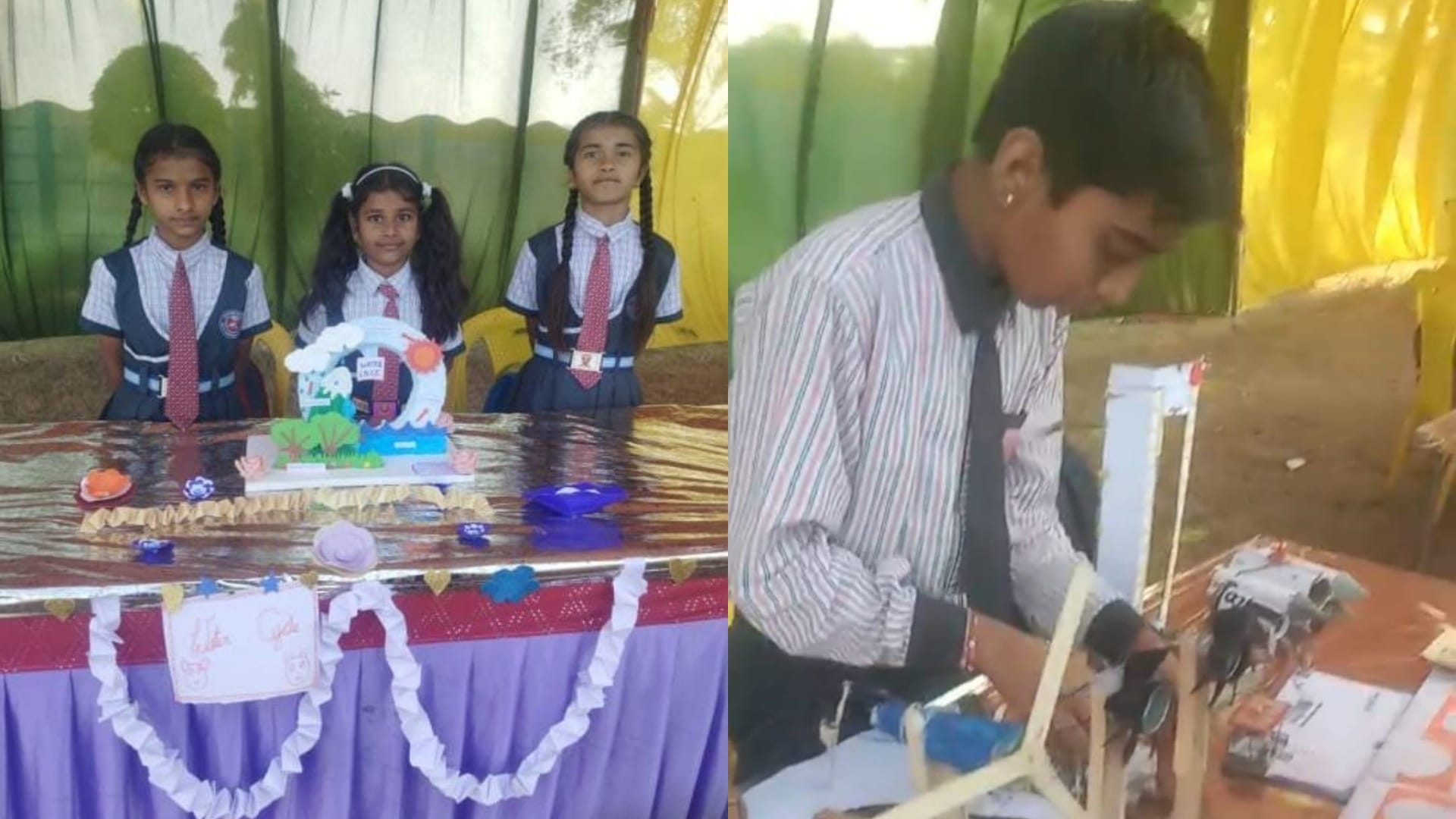 Ujjain School children are learning something new made science models and saw how water purification works