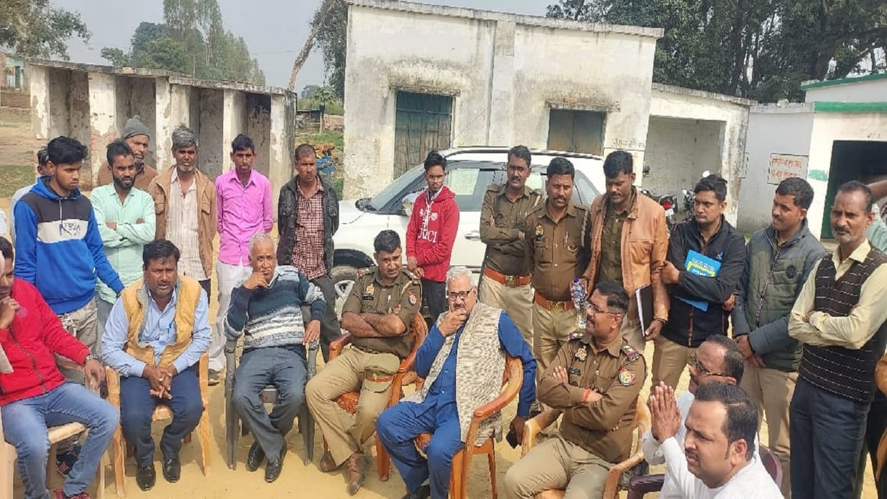 Stone pelting after the statue of Lord Buddha was damaged in Lakhimpur Kheri