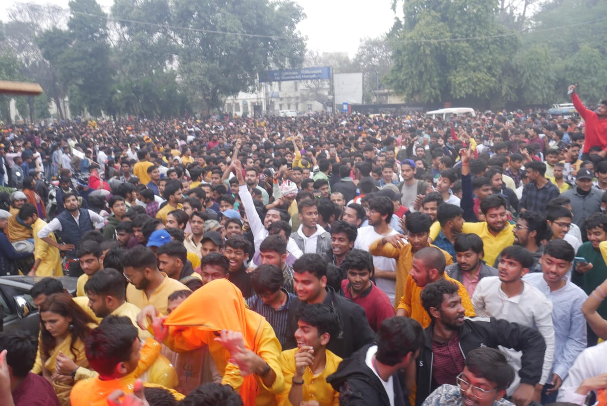 BHU Foundation Day 2024 celebration with Grand procession taken out echoing Jai Shri Ram in varanasi