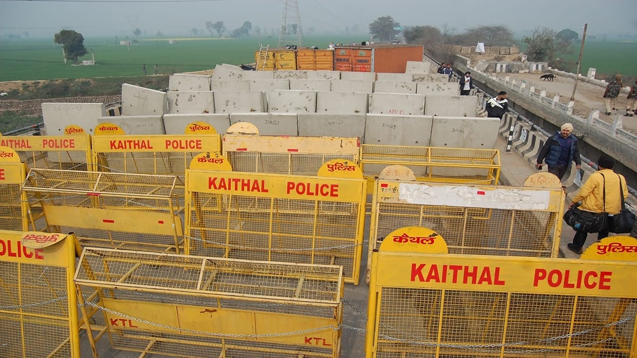 Farmers Protest, Tight security at Punjab border in Kaithal, Administration sighs, chaos at Shambhu