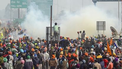 Farmers Protest Kisan Andolan latest photos Clash on Shambhu and Jind border