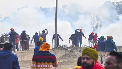 Farmers Protest Kisan Andolan latest photos Clash on Shambhu and Jind border