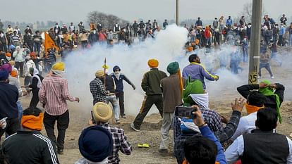 Farmers Protest Kisan Andolan latest photos Clash on Shambhu and Jind border