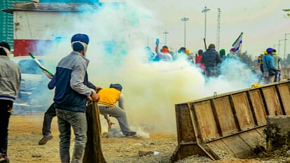 Farmers Protest Kisan Andolan latest photos Clash on Shambhu and Jind border