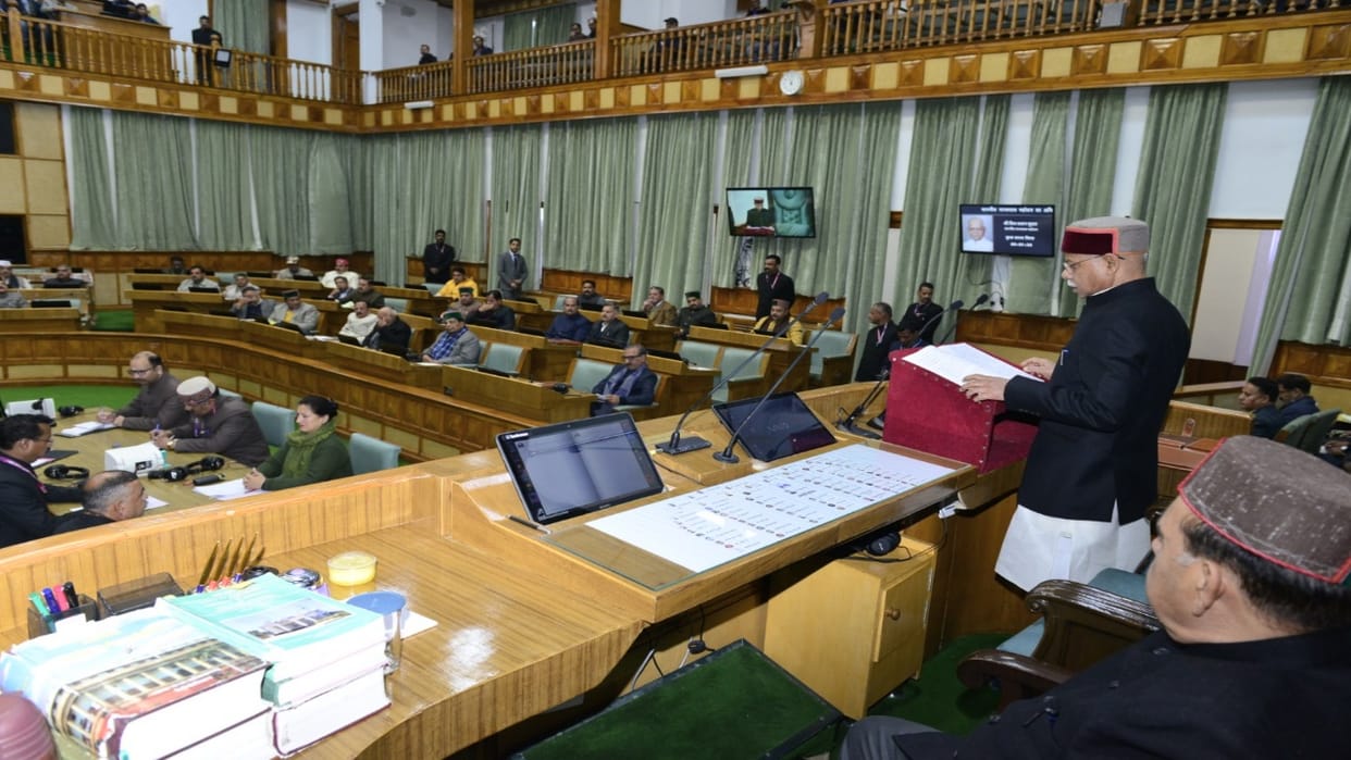 HP Vidhan Sabha Budget Session Live Updates Governor Shiv Pratap Shukla Address CM Sukhvinder Singh Sukhu News