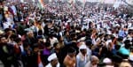 राहुल गांधी के कार्यक्रम में उमड़ी भीड़।