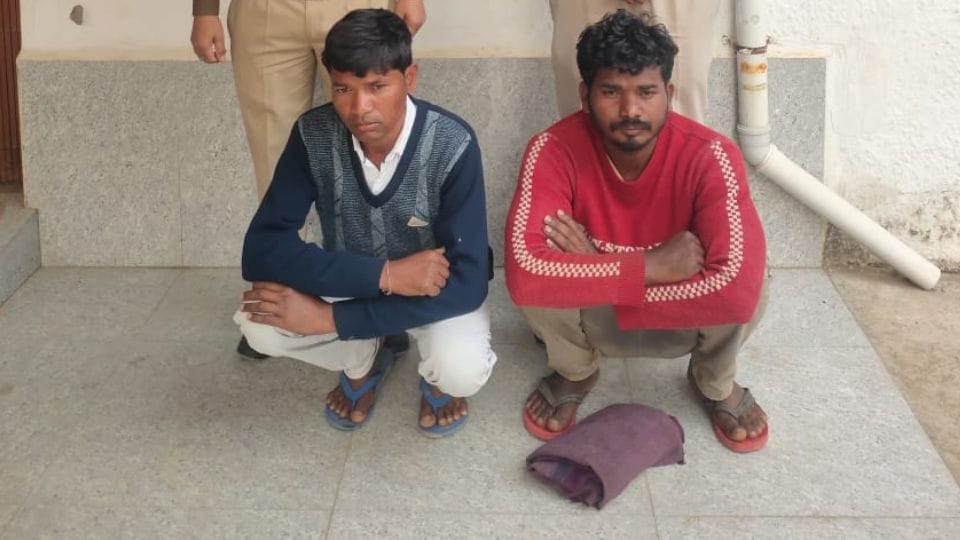 Police arrested two swindlers of chit fund company who defrauded lakhs of rupees