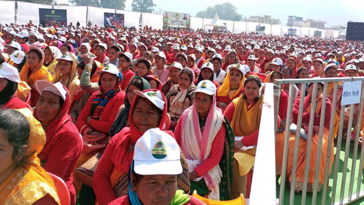 Nanda-Gaura Mahotsav in Chamoli Cm Dhami Road show grand welcome Uttarakhand Watch Photos