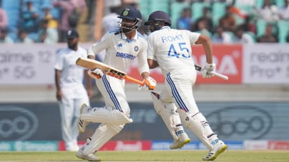 IND vs ENG 3rd Test DAY 1 Highlights Rohit Sharma Ravindra Jadeja century Sarfaraz Khan fifty in debut test