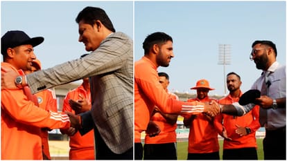 IND vs ENG 3rd Test: Anil Kumble handed cap to Sarfaraz, Father Naushad emotional video; Dhruv Jurel debut