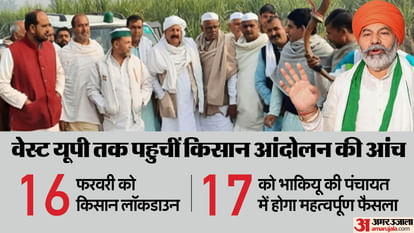 Farmers Lockdown: BKU protest at many places, Rakesh Tikait says will make decision on17th in Sisauli