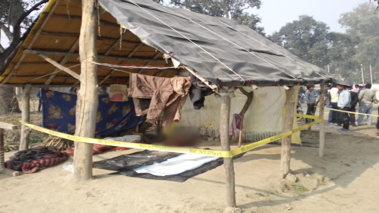 brutal murder of man 50 meters away from the police station in Lakhimpur kheri