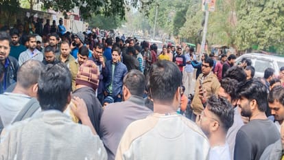 Ruckus at the commission gate regarding RO-ARO exam paper leak case, demand to cancel the exam