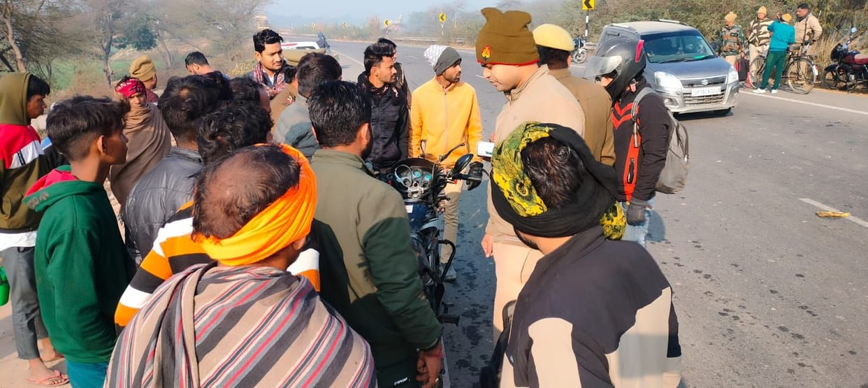 Tractor hits bike in Baghpat couple dies on spot and son seriously injured