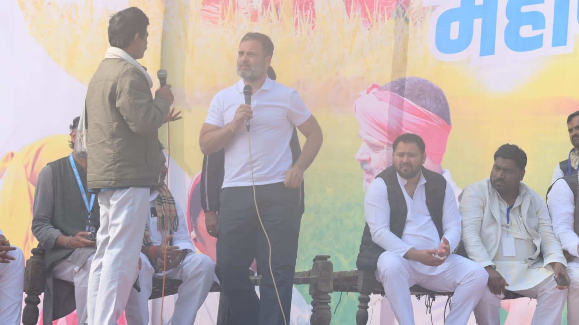 Nyay yatra: Rahul says Everyone including farmers is troubled in Modi govt; Tejashwi called PM a lie factory