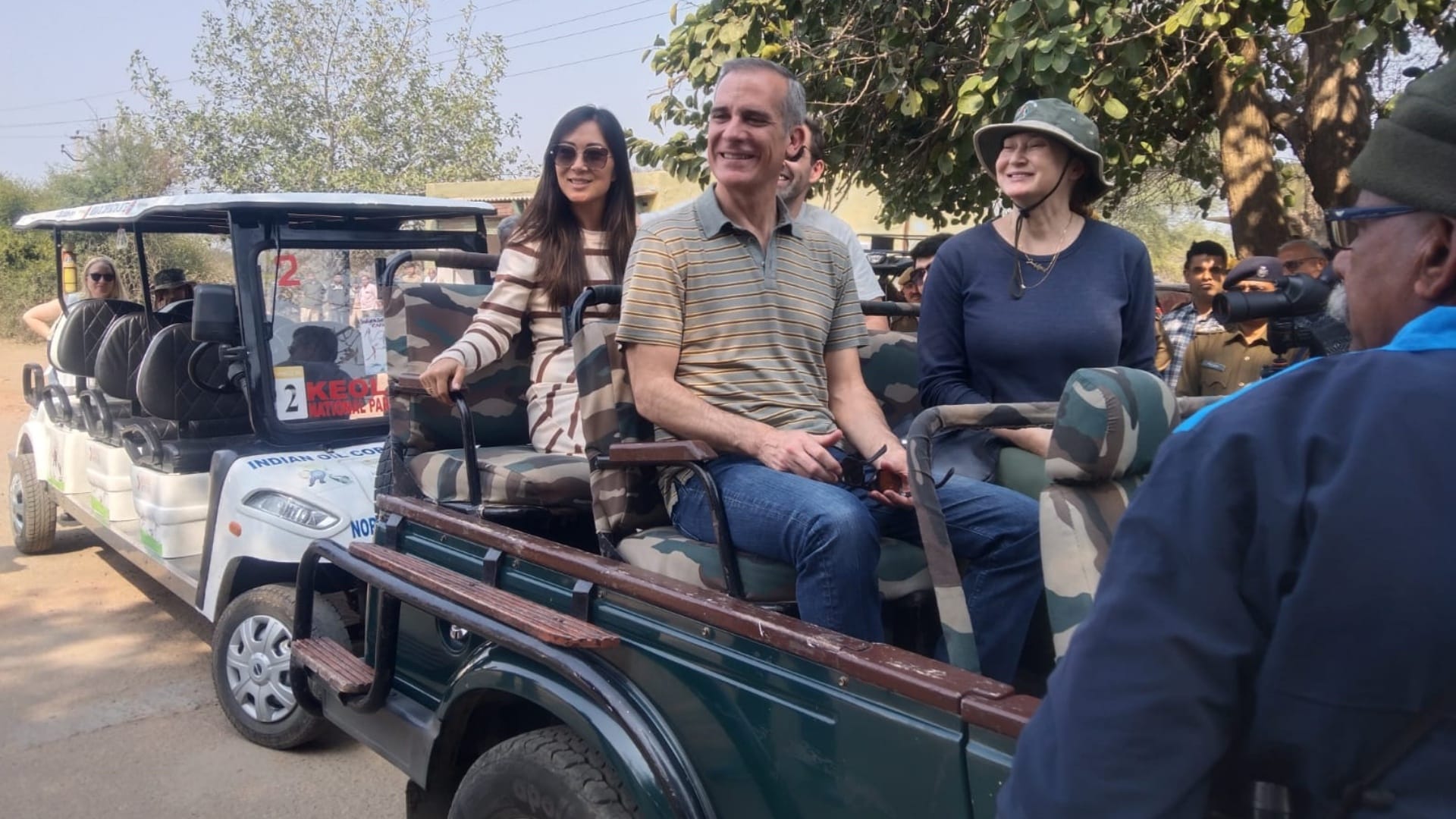 Bharatpur US Ambassador Eric Garcetti visited Keoladeo National Park with wife and daughter