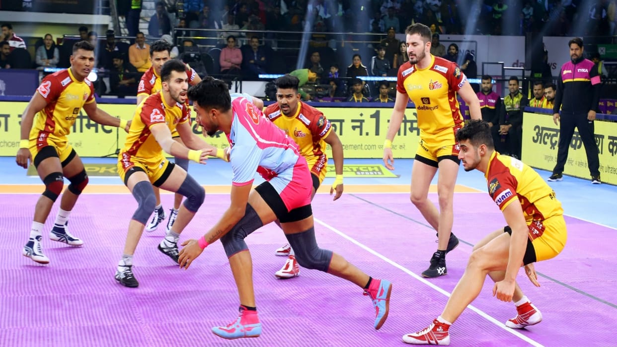 Pro Kabaddi League Despite Pawan Sehrawat 22 points Telugu Titans lost Jaipur Panthers reached top