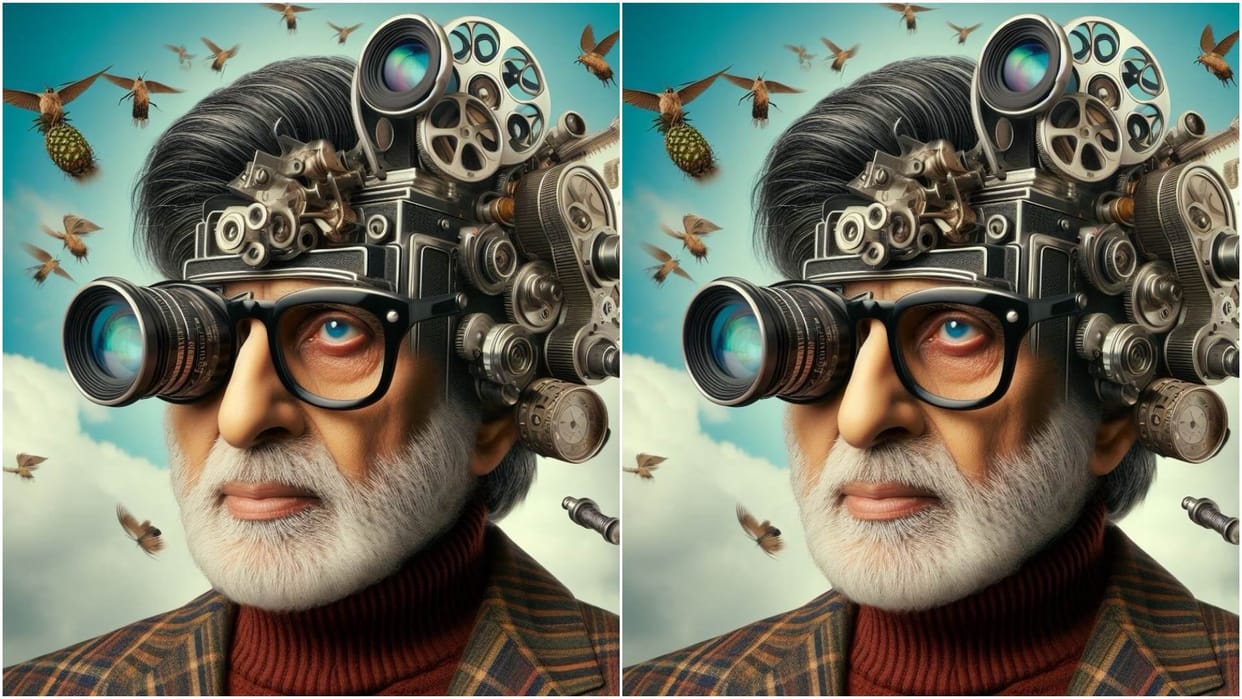 AI gives interpretation of Amitabh Bachchan 55 years career in Cinema Big B daughter shweta bachchan love it