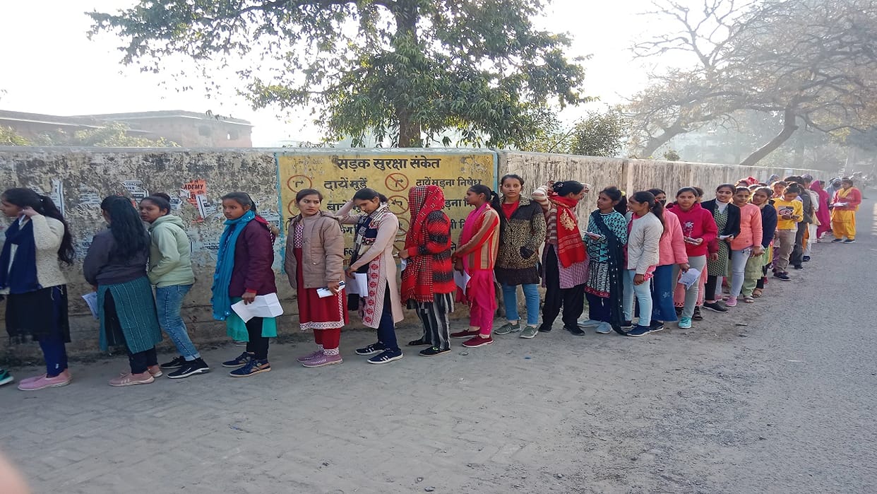 Constable recruitment exam conducted under strict surveillance at 17 centers in Badaun